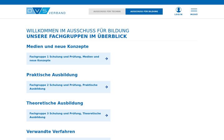 Screenshot ta' dvs-bildung.de