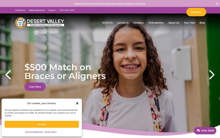 Screenshot of dvsmiles.com
