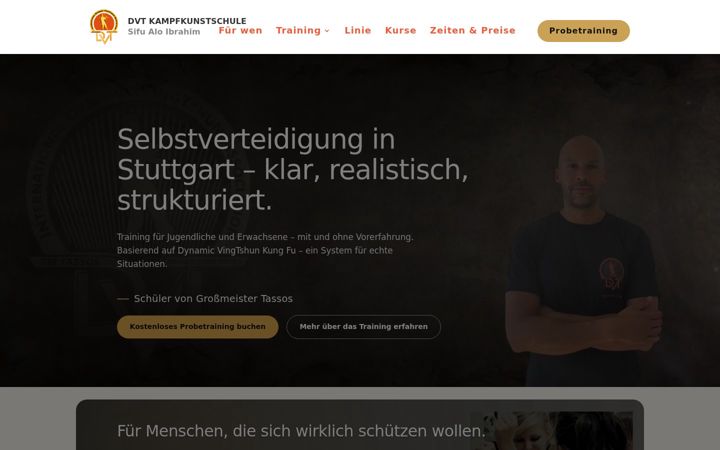Screenshot of dvt-stuttgart.de