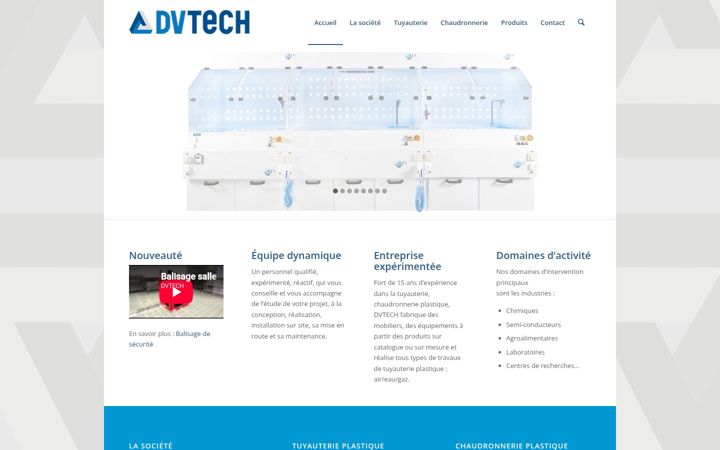 Screenshot van dvtech.fr