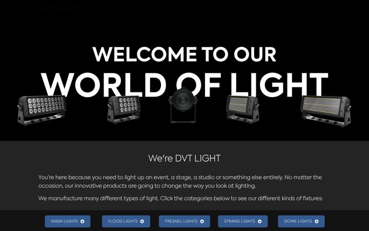 Screenshot of dvtlight.com