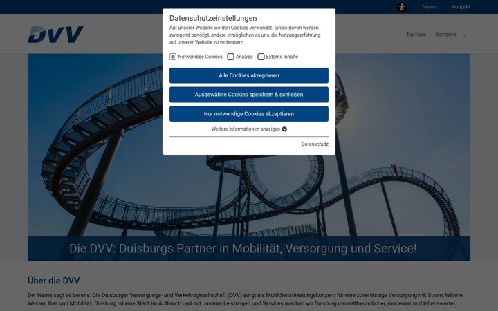 Screenshot of dvv.de