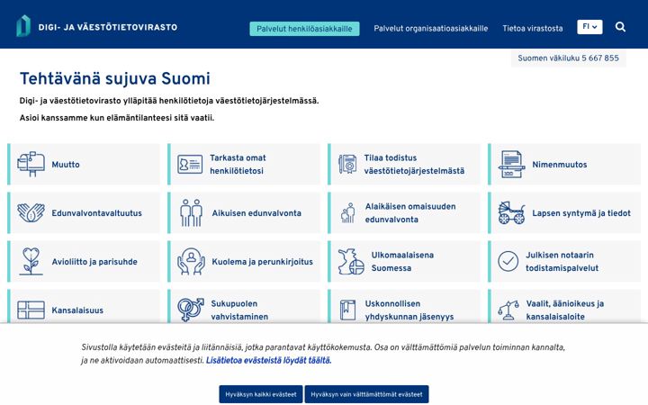 Screenshot of dvv.fi