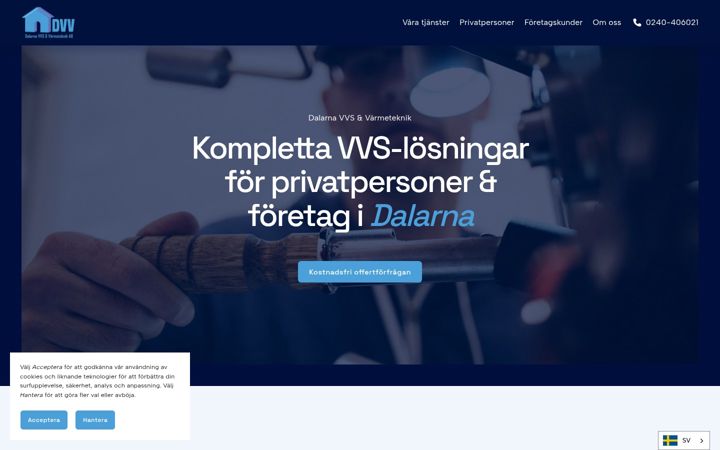 Screenshot von dvvab.se