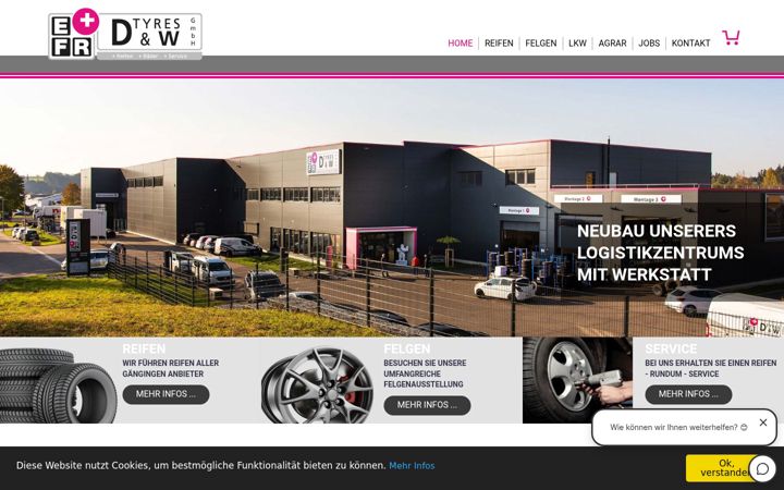 Screenshot of dw-tyres.de
