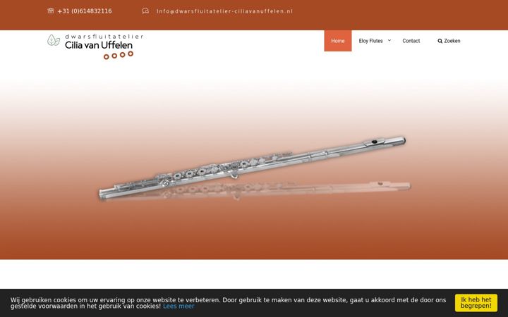 Snímek obrazovky dwarsfluitatelier-ciliavanuffelen.nl