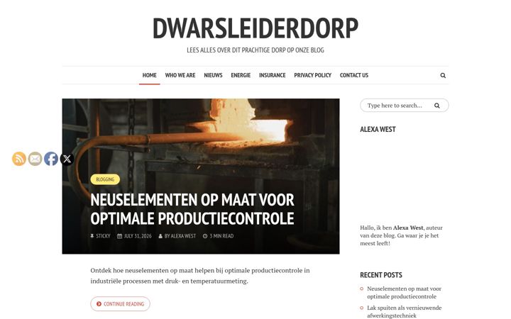 Screenshot di dwarsleiderdorp.nl
