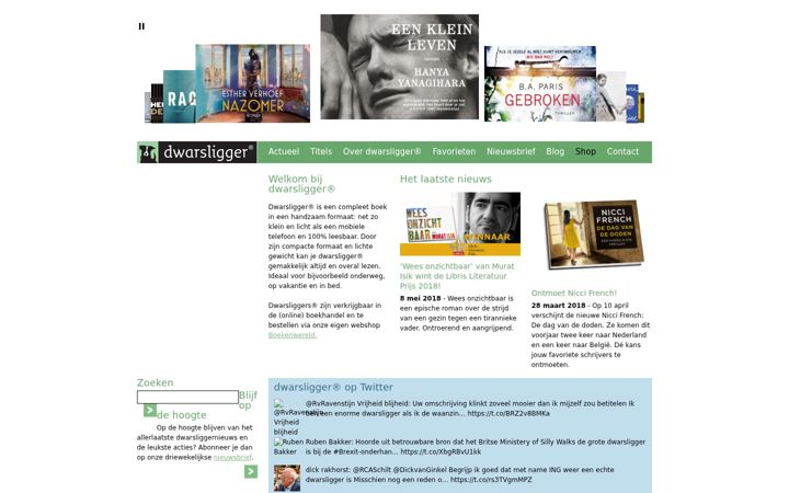 Screenshot di dwarsligger.nl