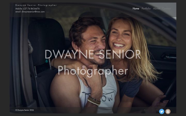 Screenshot of dwaynesenior.com
