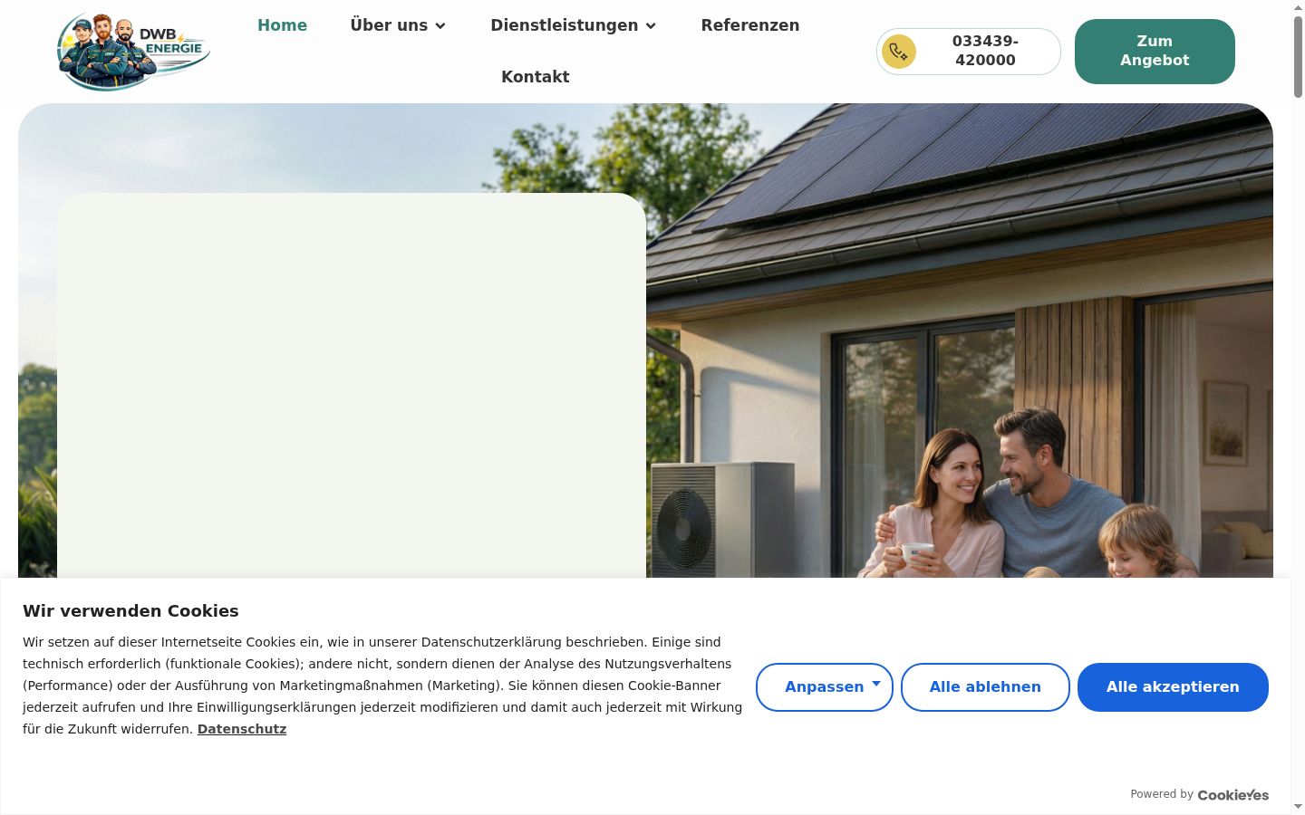 Snímka obrazovky banera súhlasu zobrazeného pred akoukoľvek interakciou