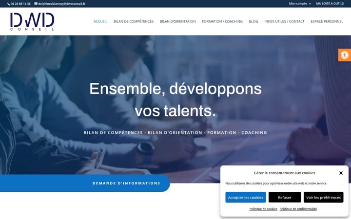 Screenshot of dwdconseil.fr