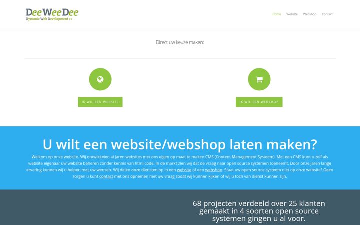 Ekrano kopija dwdwebsitelatenmaken.nl