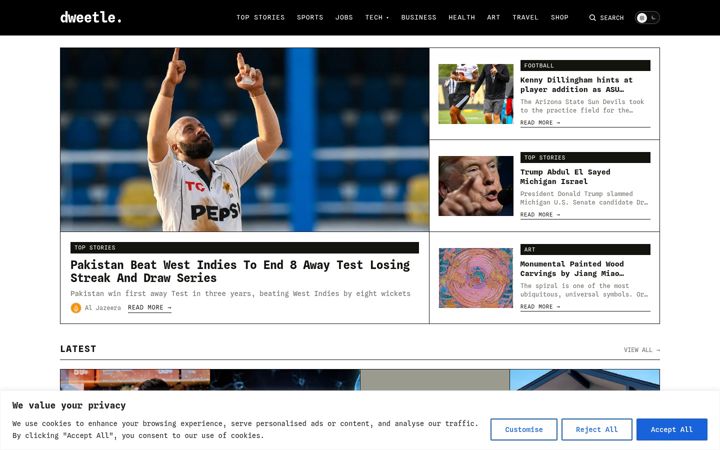 Screenshot of dweetle.com