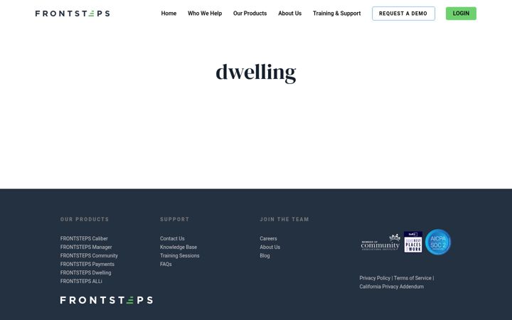 Screenshot of dwellinglive.com