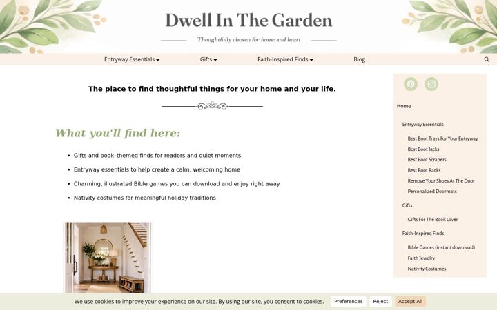 Screenshot of dwellinthegarden.com