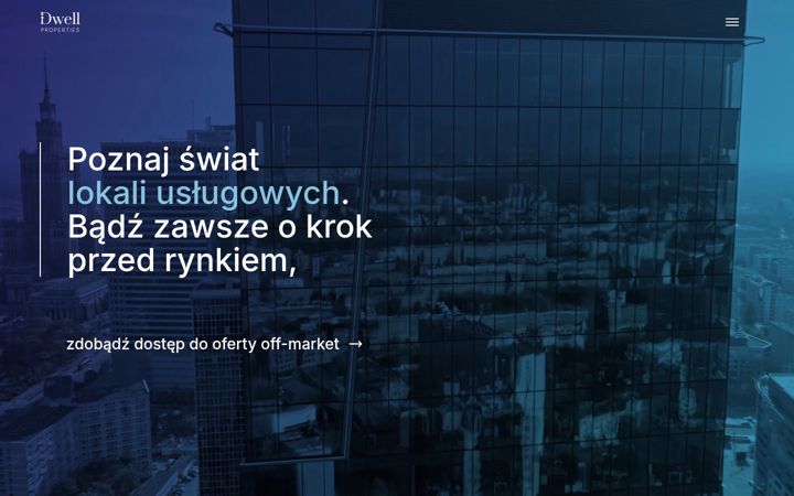 Captura de pantalla de dwellproperties.pl