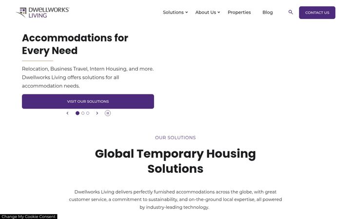 Screenshot of dwellworksliving.com