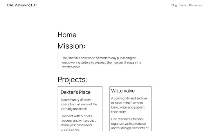 Screenshot of dwepublishing.com