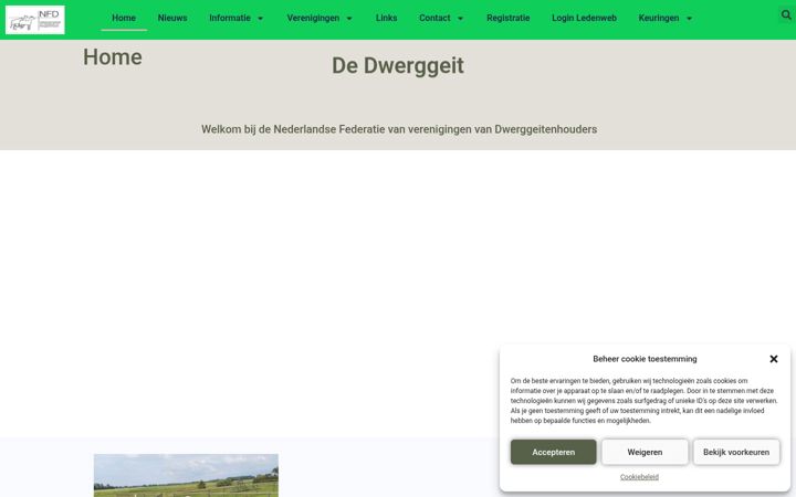 Screenshot di dwerggeiten.nl