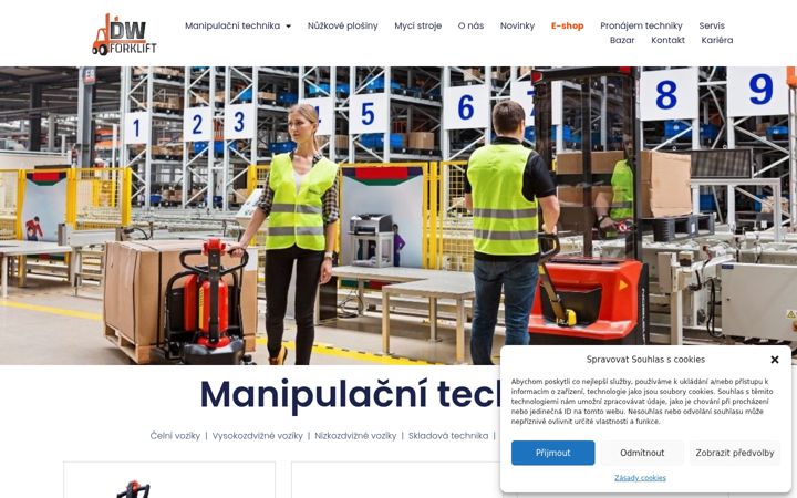 Screenshot di dwforklift.cz
