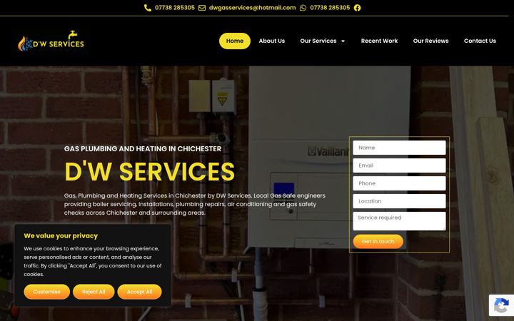 Ekraanipilt saidist dwgasservices.uk