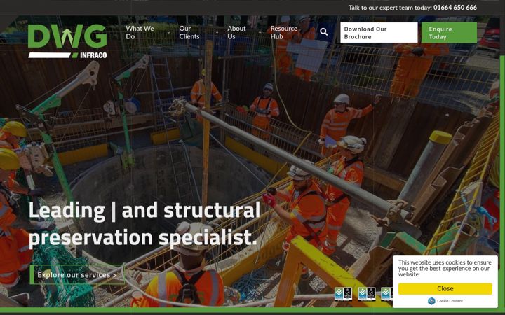 Screenshot of dwguk.com