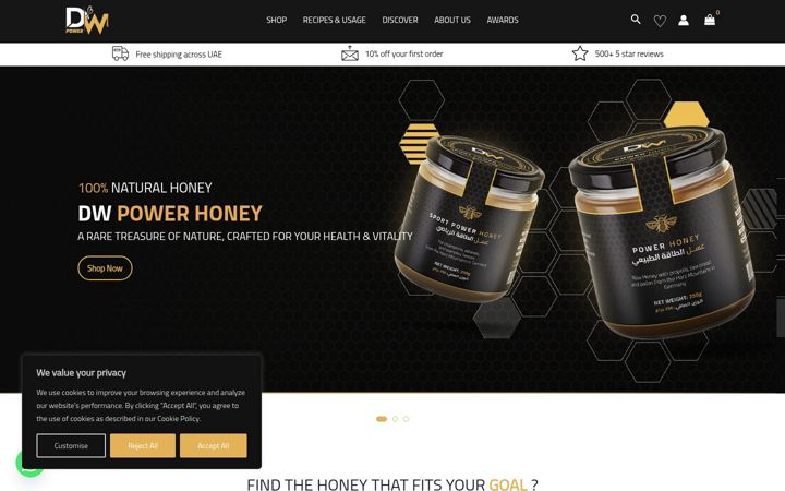 Screenshot of dwhoney.com