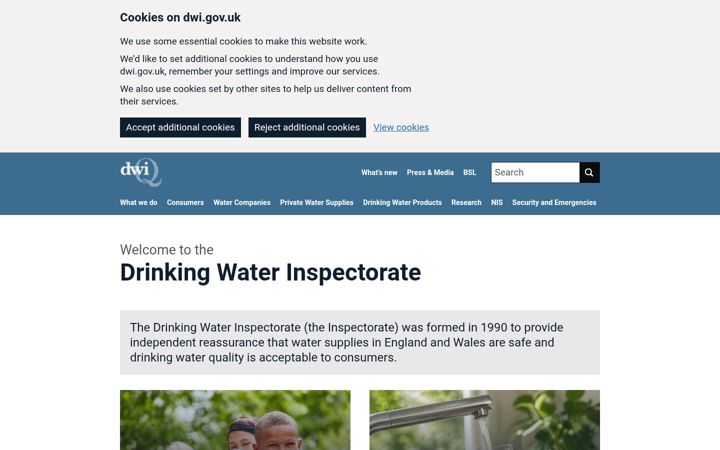 Ekraanipilt saidist dwi.gov.uk