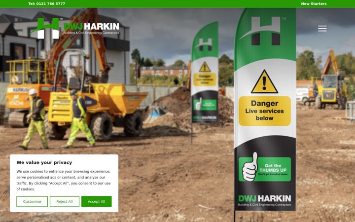 Screenshot of dwjharkin.com