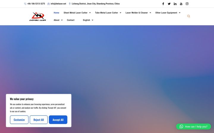 Snímek obrazovky dwlaser.net