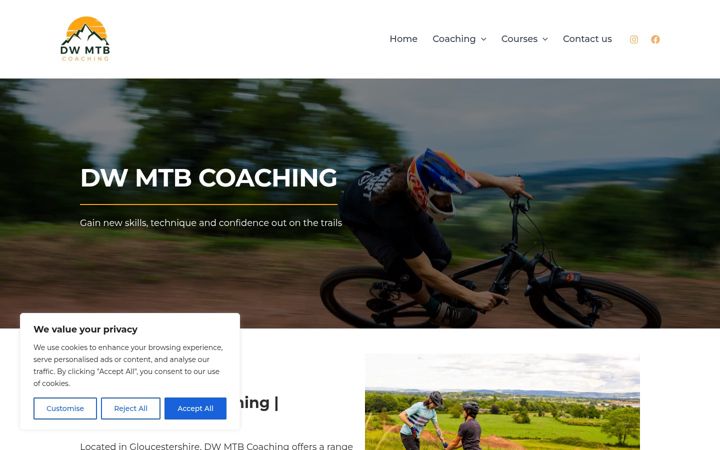 Screenshot of dwmtbcoaching.com