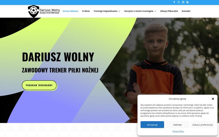 Captura de pantalla de dwolnytrener.pl