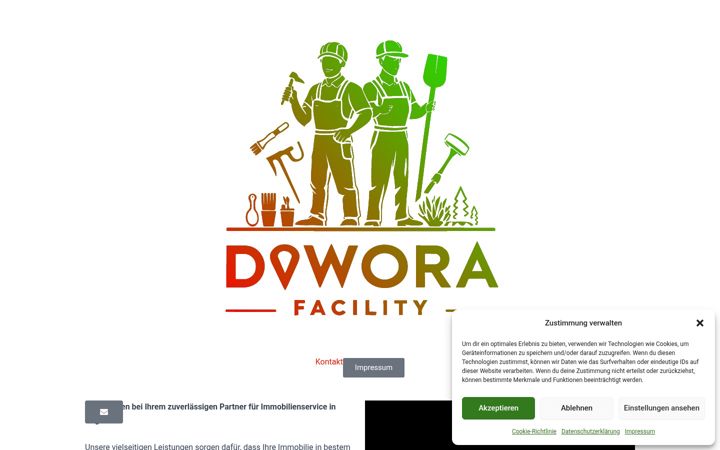 Screenshot von dworafacility.de