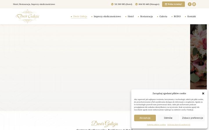 Captura de pantalla de dworgalicja.pl