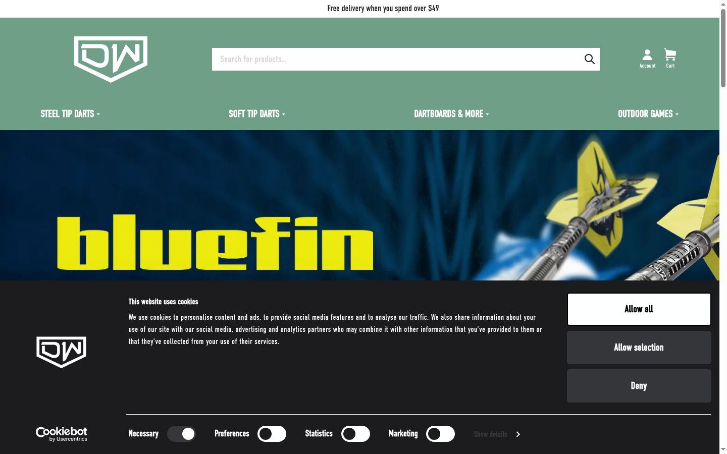 Sutikimo reklamjuostės, rodytos prieš bet kokią sąveiką, ekrano kopija