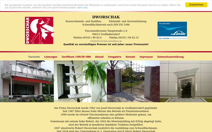 Screenshot von dworschak-metallbau.de