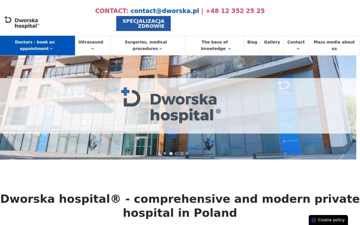 Screenshot of dworskahospital.com