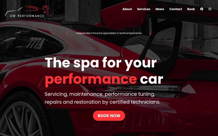 Képernyőkép: dwperformancecars.co.uk