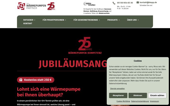 Screenshot von dwpp.de