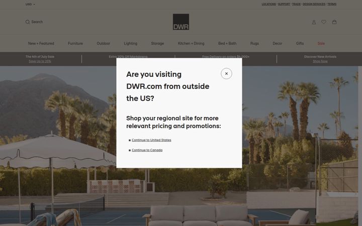 Captura de ecrã de dwr.com