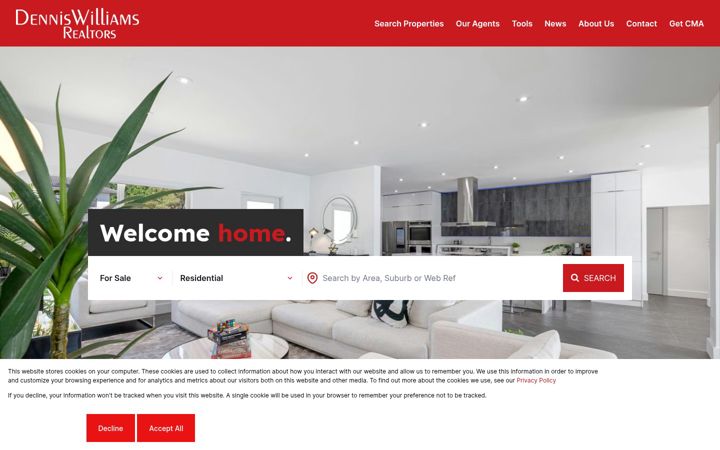 Екранна снимка на dwrealtors.co.za