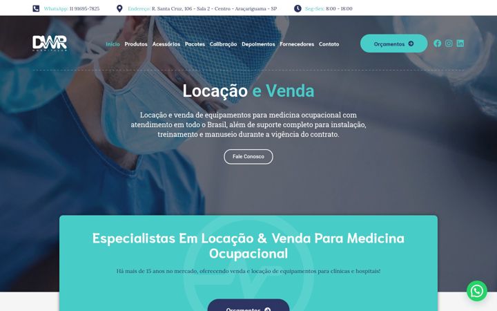 Screenshot ta' dwrhospitalar.com.br