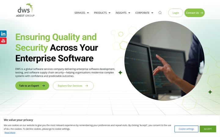 Screenshot of dws-global.com