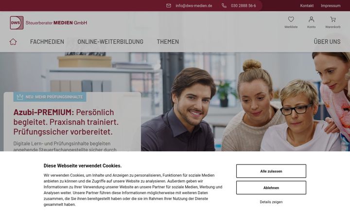 Screenshot of dws-medien.de