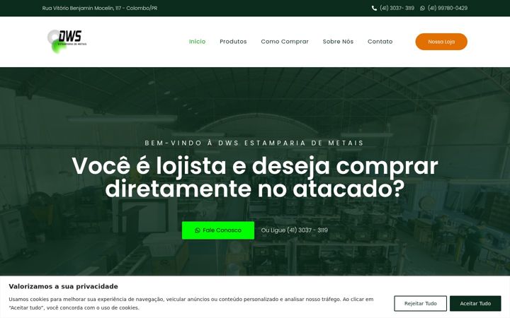 Screenshot ta' dwsestamparia.com.br