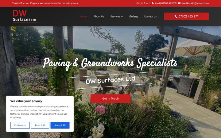 Képernyőkép: dwsurfacespecialists.co.uk
