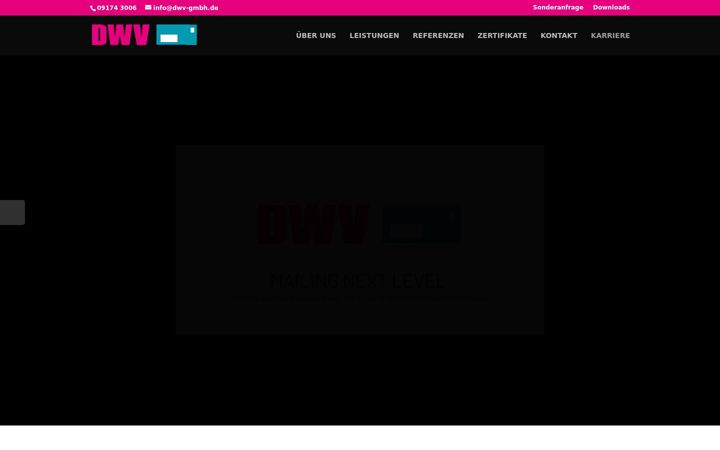 Screenshot von dwv-gmbh.de