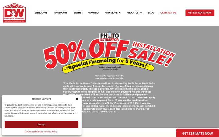 Screenshot of dwwindows.com