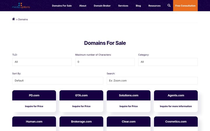 Screenshot van dx.com