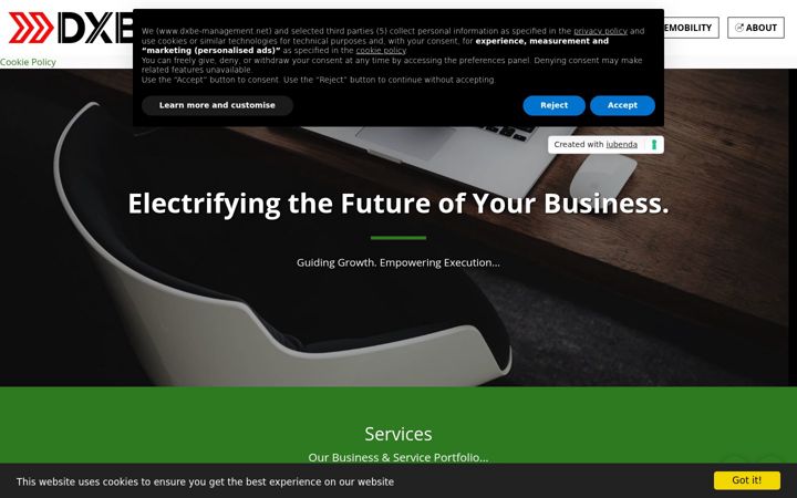 Snímek obrazovky dxbe-management.net